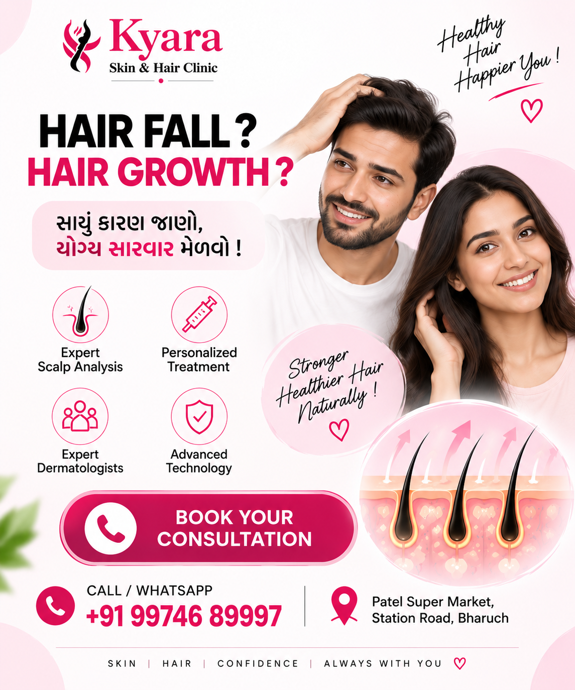 Hair Fall vs Hair Growth - Scalp Analysis